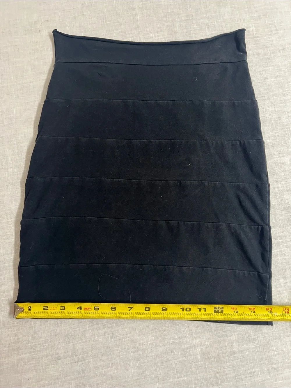 🌞 H&M Black Jersey Lightweight Bandage stretchy Bodycon Mini Skirt women size M
